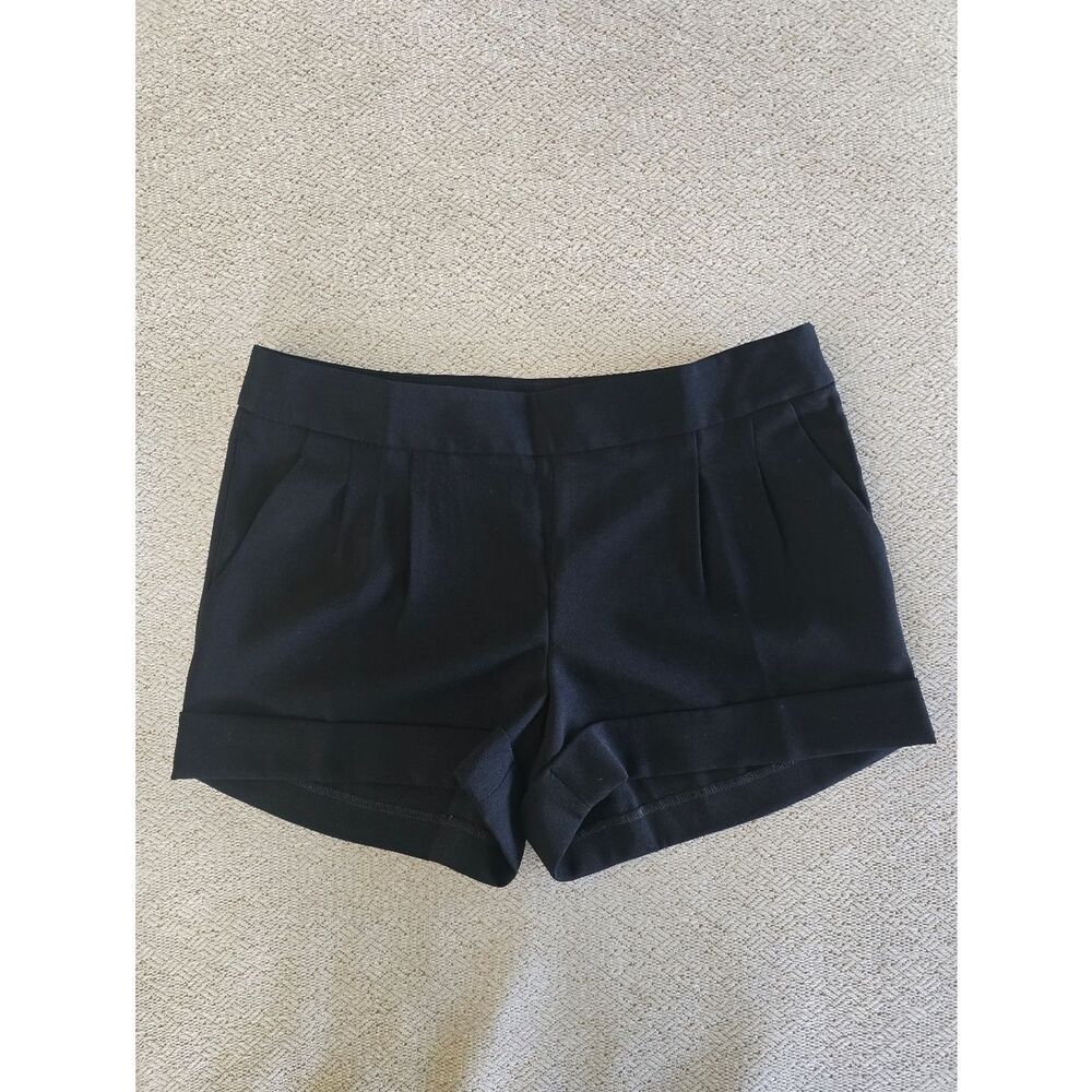 Express Black Pleated Cuffed Dress Shorts - Size 0